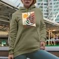 thumbnail image 2 of Aesthetic Minimalism Boho Rainbow, Sun & Botanical Art Merch Gift, Sand Hooded Sweatshirt or Hoodie, 3XL, 2 of 5