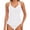 White, variant on Women's Halter Tankini Swim Top Only V Neck Ruched Flowy Bathing Suit Top with Drawstring Side Tummy Control Swimwear Top for Beach White M