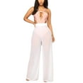thumbnail image 5 of Douhoow Women Wide Leg Mesh Sheer Pants See Through Loose Beach Cover Up Trousers, 5 of 8