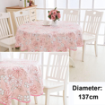 thumbnail image 3 of Hweilai Nappe Ronde en Vinyle Dentelle Imperméable en PVC Plastique Essuyable Anti-Déversement Peva Résistante aux Taches Nappe en Toile Cirée pour Table de Cartes, 3 of 5