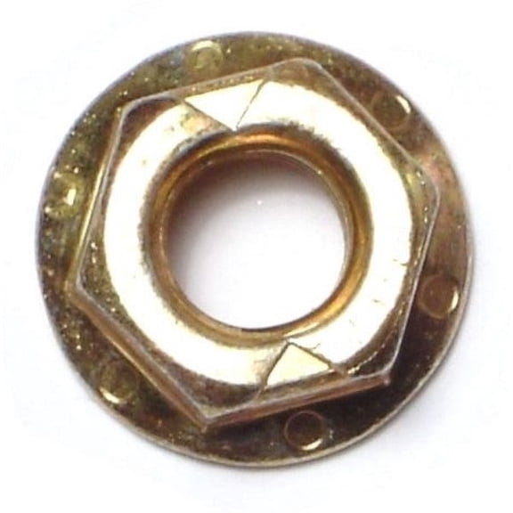 7/16"-14 Zinc Plated Grade 8 Steel Coarse Thread Flange Nuts Bolts (10 pcs.)