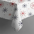 thumbnail image 5 of Christmas Square Tablecloth 42x42 Inch – Waterproof Polyester Printed Table Cover, Wrinkle Resistant & Washable for Kitchen Dining Picnic Party Decor, Single-v4-15, White, 5 of 6