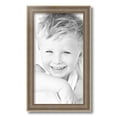 thumbnail image 2 of ArtToFrames 10" x 18" Aged White Gold Picture Frame, 10x18 inch Silver Wood Poster Frame (WOM-2036),  Pack, 2 of 7