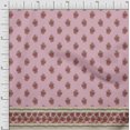 thumbnail image 1 of Soimoi Modal Satin Fabric Stripe,Leaves & Floral Panel Decor Fabric Printed Yard 42 Inch Wide, 1 of 2