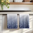 thumbnail image 7 of Blue Floral Kitchen Towels Set of 4, Gradient Stripe Garden Plant Branch Texture Absorbent Dish Towels for Kitchen, Microfiber Hand Towel, Quick Drying Tea Towel for Cleaning Decorative Dishcloths, 7 of 7