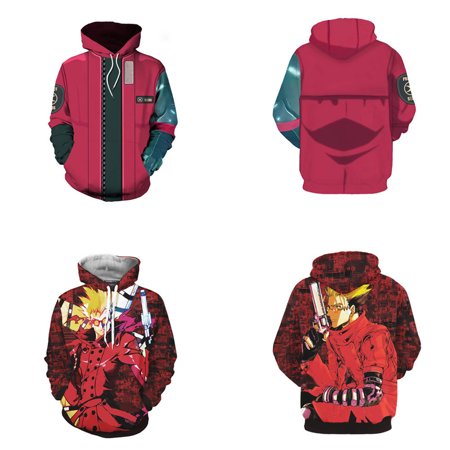 Trigun Vash the Stampede Cosplay Costume Outfits Trigun Shirt Vash Trench Halloween Men Pullover 3D Hoodies