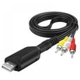 thumbnail image 1 of USB C to RCA Cable Adapter RCA Adapter Easy to Capture USB Male to 3 RCA Male, 1 of 8