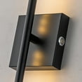 thumbnail image 2 of 28.3" Rechargeable Wall Sconces with Remote Control, Dimmable LED Wall Sconces, 350°Rotate (Set of 2) - Black, 2 of 9