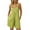 Green, variant on Caywon Women Fashion Solid Color V Neck Sleeveless Pockets Detail Short Jumpsuit One Piece Romper Comfortable Lightweight Fabric Flattering Neckline for Casual Style Black L