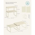 thumbnail image 3 of SONGMICS Estante para Especias, Juego de 2, Organizador de Armario, Estante de Almacenamiento de Cocina Extensible, Blanco Nube, 3 of 5