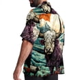 thumbnail image 3 of Yak Men's Short Sleeve Button Down Casual Beach Printed Shirts, 3 of 6