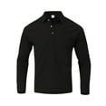 thumbnail image 4 of UTSJKR Men's Button Placket Three Quarter Sleeve Linen-Blend Button up Collared Shirt, Casual Beach Top, Summer Seaside Vacation Daily Leisure Wear Black M, 4 of 8
