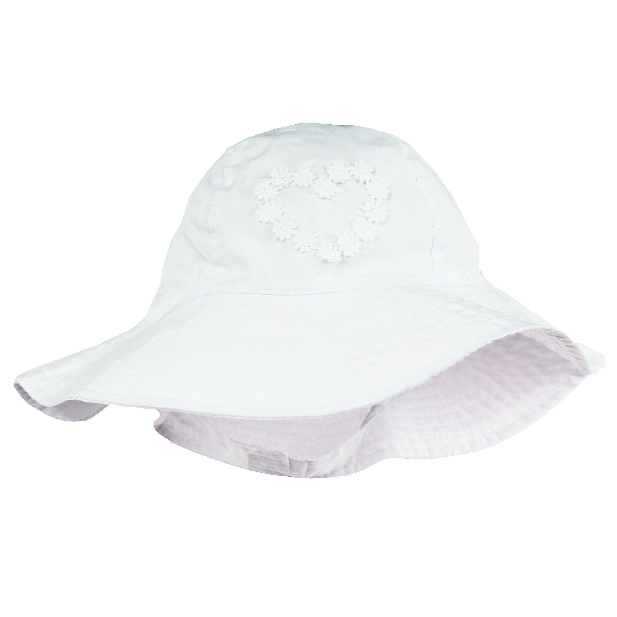 girls white sun hat