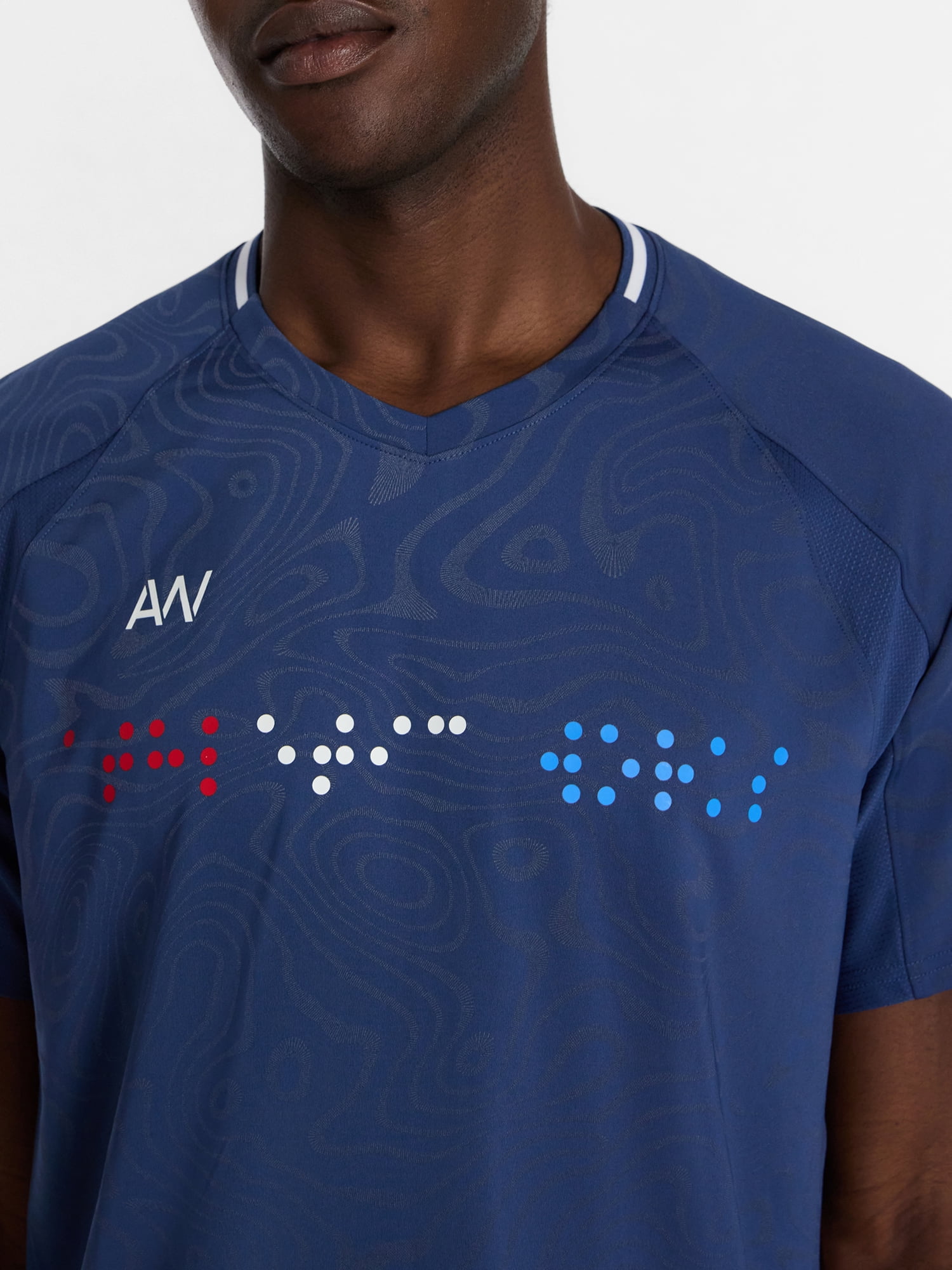 Athletic Works Men's Reflective Print Soccer Style Performance Shirt, Sizes XS-3XL