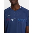 thumbnail image 4 of Athletic Works Men's Reflective Print Soccer Style Performance Shirt, Sizes XS-3XL, 4 of 6