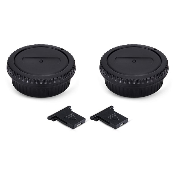 Tapa de cámara y tapa de lente trasera para Canon EOS +, paquete de 2