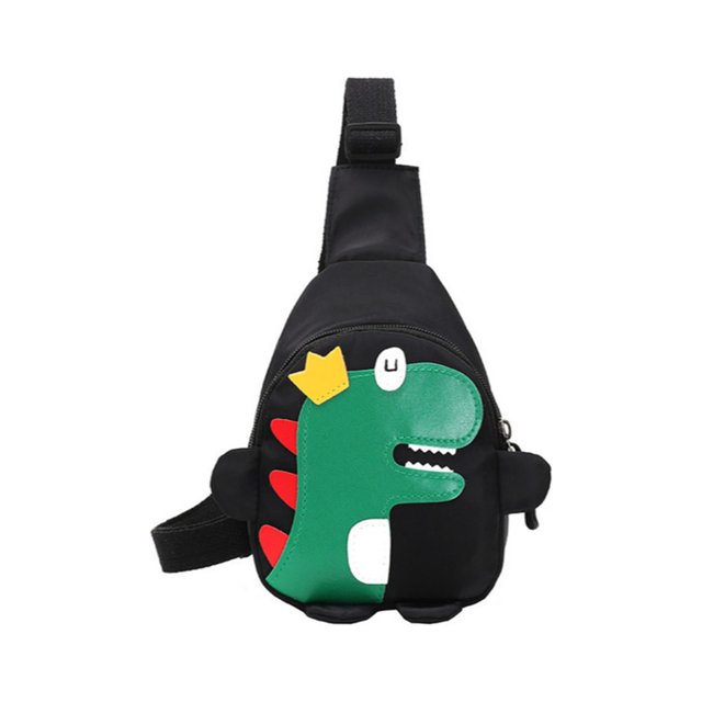 Pecho para Con Dibujos Animados Divertidos Y Divertidos (dinosaurio Negro)