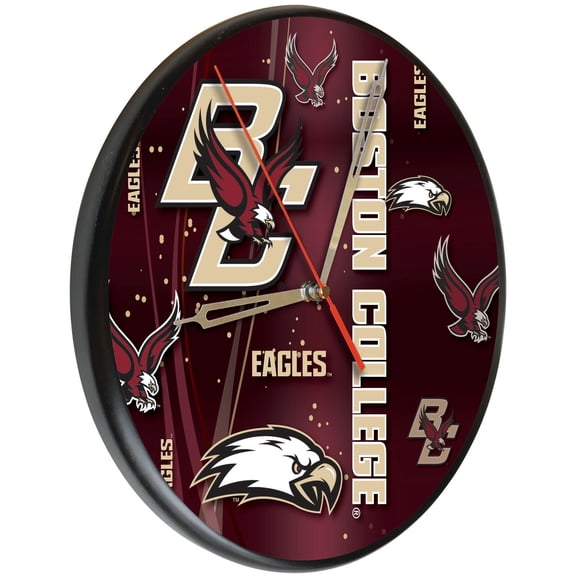 Boston College 13" Solid Wood Clock