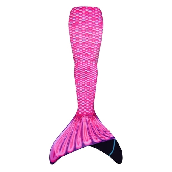 Fin Fun Mermaidens - Mermaid Swimming Tails with Monofin for Teens, Adult 14 Size, Malibu Pink, 2 Pcs