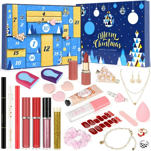Calendario de Adviento Oisacirg 2024 con set de maquillaje de 14 piezas