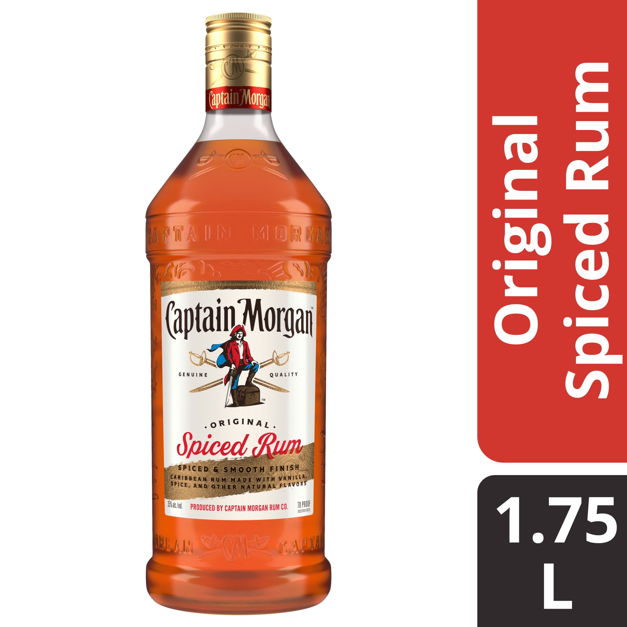 Captain Morgan Original Spiced Rum, 1.75 L, 35% ABV
