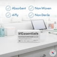 thumbnail image 2 of Essentials Non-Sterile Gauze Sponges – 200 Count (Pack of 2), 4-Ply, 4’’ x 4’’ Gauze Pads, Two Pack, Non-Woven Gauze Sponges - Pack of Two, Wound Care Product for First Aid Kit/Medical Facilities, 2 of 9