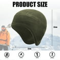 thumbnail image 5 of voofly 2 Pack Polar Fleece Beanie Helmet Liner Skull Cap for Men with Ear Protection Unisex Comfortable Thermal Winter Beanie Hat Black Army Green, 5 of 6