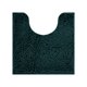 thumbnail image 1 of Xiao Hua Alfombra de baño en forma de U, 20×20 pulgadas, lavable, para baño, suave, con material de poliéster y TRP duradero, contorneada para pisos de baño, color negro y verde, 1 pieza., 1 of 5