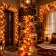 thumbnail image 5 of 69in Lighted Artificial Maple Leaf Garland, Fall Hanging, Flexible Fake Autumn Leaves Mantel Stair Railing Halloween Decor,Indoor Outdoor Fireplace Door Window Thanksgiving Farmhouse Harvest Supplies, 5 of 8