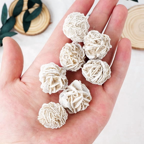 10 pc Natural Desert Rose Stone Display Decorations Raw Selenite Cluster Mineral Specimen Reiki Energy Stone Gift for Valentine's Day 14~18x16~23mm