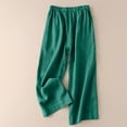 thumbnail image 4 of Outfmvch Gauze Pants Vintage Baggy Beach Trousers Wide Leg Linen Pants Long Lounge Travel Pants High Waisted Linen Pants Women Gaucho Pant Trousers with Pockets 2026 Trendy Green 1 M-3XL, 4 of 4