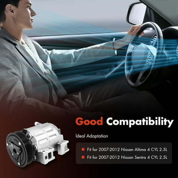 FOR 2007 2008 2009 2010 2011 2012 Nissan Altima 2.5L Reman AC A/C Compressor Aluminum