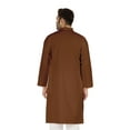thumbnail image 4 of Atasi Cotton Kurta Solid Ethnic- Festive Long Shirt W/ Pintuck Traditional Indian Wear For Men's, 4 of 7