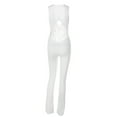 thumbnail image 3 of Blotona Women's Summer Long Skinny Jumpsuit Solid Color Sleeveless Deep V Neck Backless Bodysuit, 3 of 9