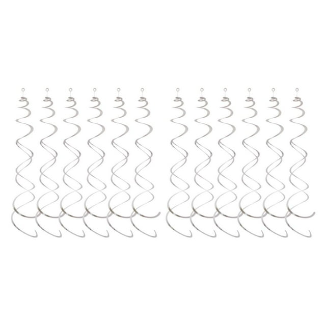 mmirethe 6pack/lot Swirl Pendant For Graduation Celebration Exquisite Craft Wide Application Birthday Star Spiral Pendant PVC Silver 2Set