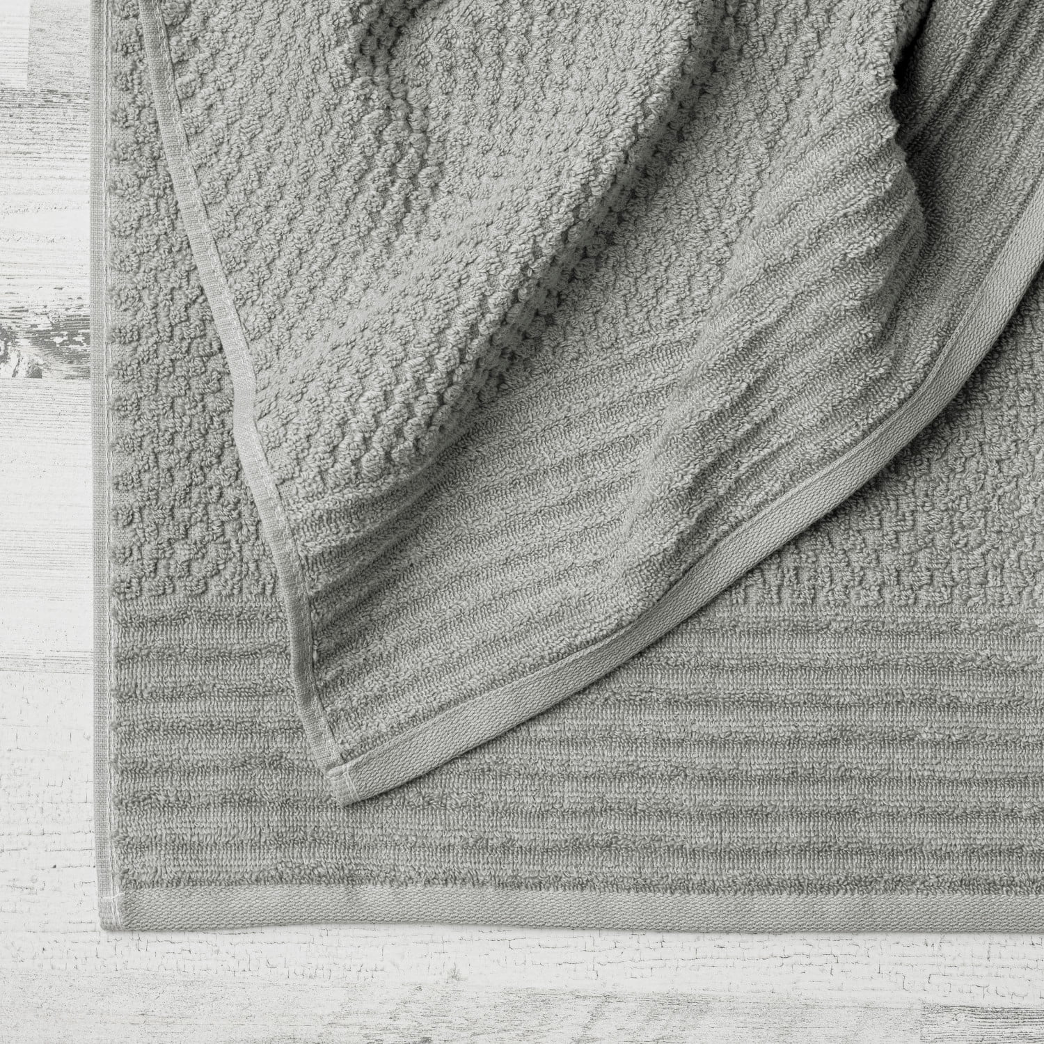 Martha Stewart Everyday Texture Towel 8 Piece Set - Alloy
