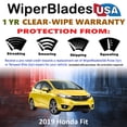 thumbnail image 2 of 2019 Honda Fit Beam Wiper Blades Wipers w/1yr Warranty (Set of 2) (WiperBladesUSA), 2 of 5