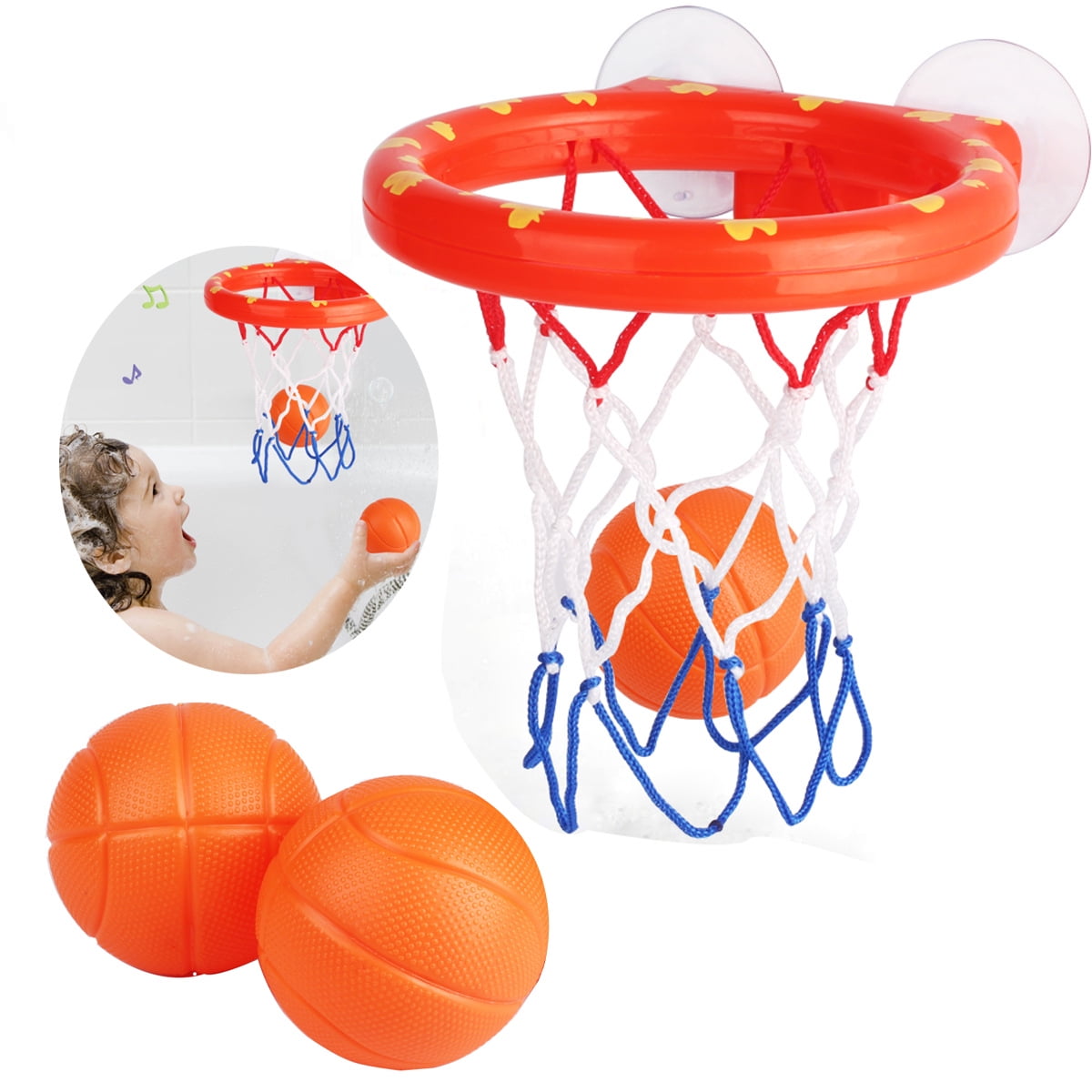 Kids Children Bath Toy Fun Basketball Hoop Balls Set for Boys and Girls Kids 