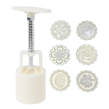 

50g Mooncake Moulds Hand Pressure Gadgets Plastic Material Baking Accessories