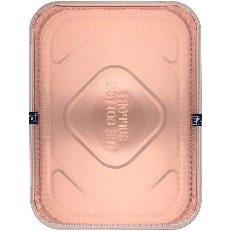 EZ Foil All Purpose Rose Gold Aluminum Pan with Lid, 13 x 9 inch