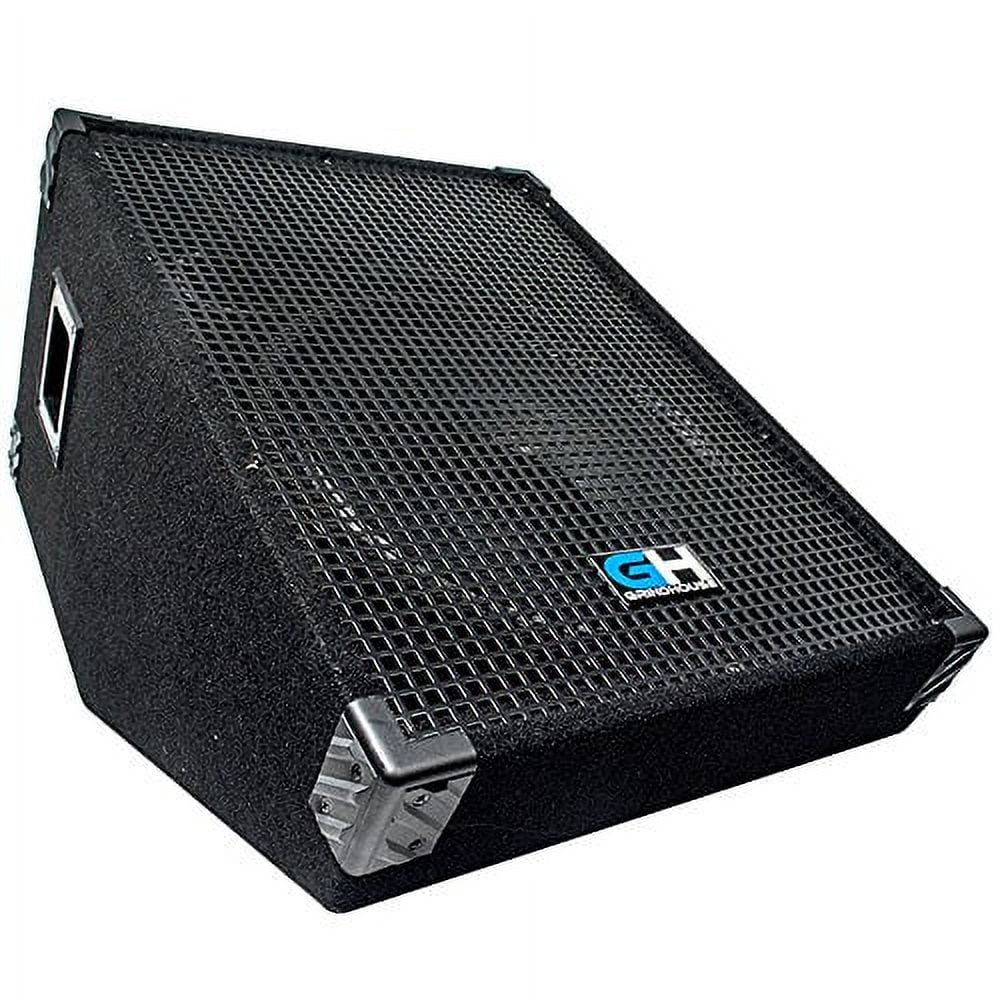 Grindhouse Speakers - GH15M-Pair - Pair of 15 Inch Passive Wedge Floor / Stage Monitors 400 Watts RMS each - PA/DJ Stage, Studio, Live Sound 10 Inch Monitor