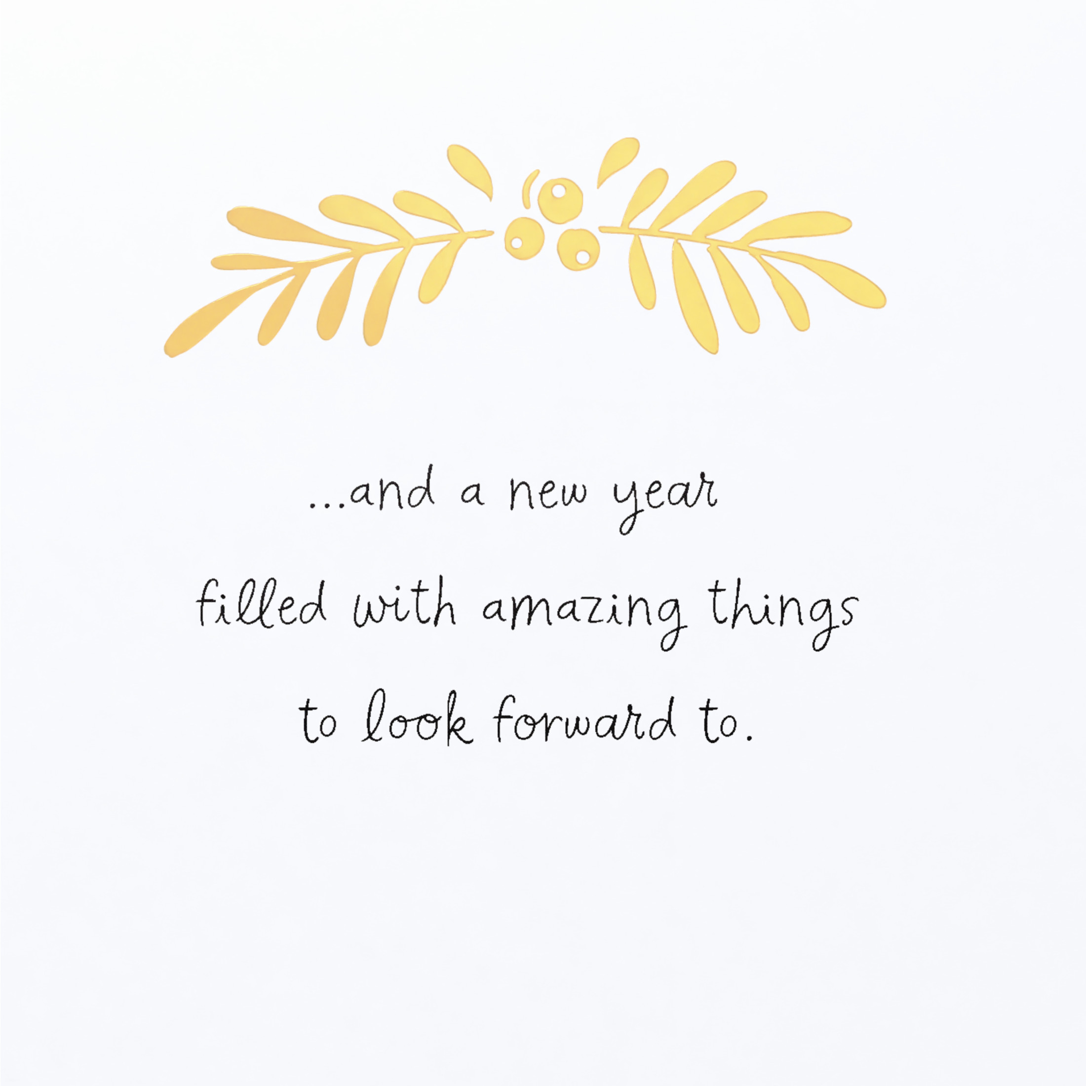 American Greetings Christmas Card for Anyone, Leaves on Red (Amazing Things)