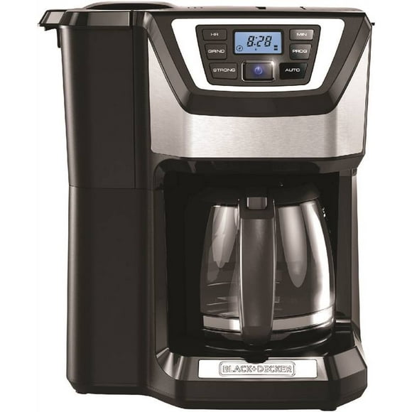 Black & Decker CM5000B Programmable Coffee Maker, 120 V, 1025 W, Plastic, Stainless Steel and Glass