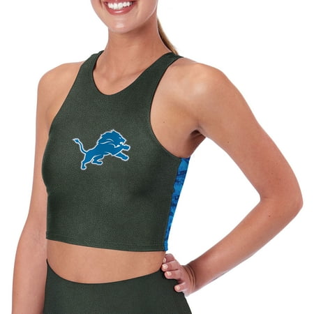 

Women s Certo Charcoal Detroit Lions High Neck Midi Bra