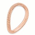 thumbnail image 3 of Bague Ondulée en Argent Sterling Stackable Expressions Rose Poli Taille 7, 3 of 3