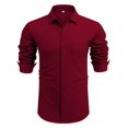 thumbnail image 5 of COOFANDY Men's Long Sleeve Button Down Shirt Lightweight Breathable Fitted Shirt, 5 of 9