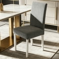 thumbnail image 6 of Taotanxi Velvet Dining Chair Covers Stretch Chair Covers for Dining Room Chair Protectors Covers Dining, Soft Thick Solid Velvet Fabric Washable, Gray, 6 of 7
