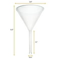 thumbnail image 5 of 10PK Filter Funnels, 3.6" - Polyethylene Plastic - Resistant to Acids & Alkalis - Great for Laboratory, Classroom or Home Use - Eisco Labs, 5 of 5