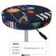 thumbnail image 4 of Balery Solar System Fundas de asiento para taburete de bar redondo de tela de terciopelo ajustables que protegen de arañazos y manchas para sillas de 14 a 17 pulgadas.-13 inch, 4 of 7