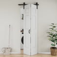 thumbnail image 2 of 32" X 84" Closet style Paintable 6 Lattice Shapes Interior Bi-Fold Barn Door With Installation Hardware Kit, 2 of 7